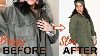 HOW TO EASILY amp SEAMLESSLY RESIZE YOUR OVERSIZED JACKET [upl. by Morganne]