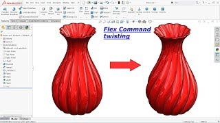 Solidworks tutorial Flowerpot Flex Command [upl. by Rebliw799]