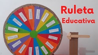 COMO HACER UNA RULETA DE CARTÓN EDUCATIVA [upl. by Anolla968]