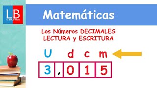 Los Números DECIMALES LECTURA y ESCRITURA ✔👩‍🏫 PRIMARIA [upl. by Yrtsed]