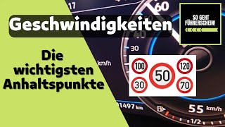 Geschwindigkeiten Wann darfst du welche Geschwindigkeit fahren  Führerschein [upl. by Ielak]