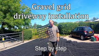 Gravel grid driveway installation [upl. by Sancha]