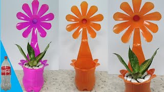 GARDENING IDEAS  CREATIVE PLANT POT FROM PLASTIC BOTTLE [upl. by Hirschfeld]