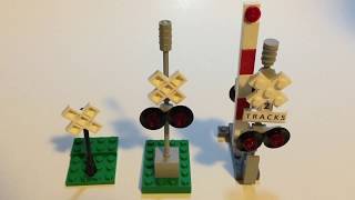 How To Build 3 Lego Railroad Crossing Signals TT3 [upl. by Ennadroj]