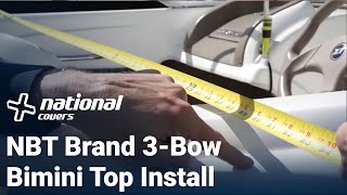 How To Install A Bimini Top  3Bow  National Bimini Tops Brand  National Covers [upl. by Enahpad818]