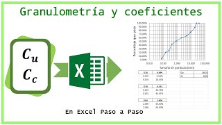 Coeficientes de la curva granulométrica  Excel paso a paso [upl. by Eirak]