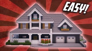 Minecraft How To Build A Suburban Mansion House Tutorial 4 [upl. by Costin]