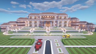 Minecraft HUGE Realistic Mansion Tutorial 3  How to Build Part 1 [upl. by Yllaw]