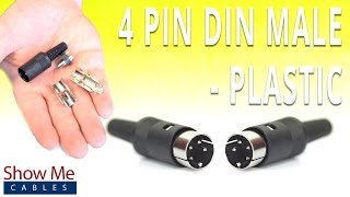 How To Install The 4 Pin DIN Male Solder Connector  Plastic [upl. by Ellinad]