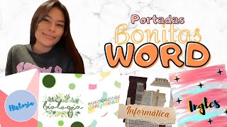 Portadas bonitas en Word  Canva  Pinterest  Mi Mundo [upl. by Imled695]