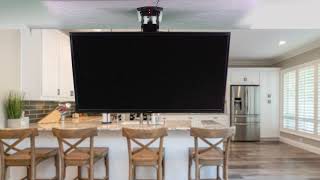 MOUNTEFD55 Electric flip down ceiling tv mount by VIVO [upl. by Strawn]