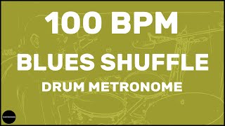 Blues Shuffle  Drum Metronome Loop  100 BPM [upl. by Osmo639]