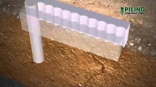 Secant Pile Wall Construction Methodology [upl. by Ielak]