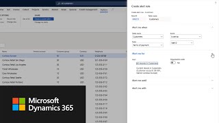 Alert rule options in Dynamics 365 for Finance and Operations [upl. by Ahcmis]