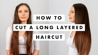 How to Cut Hair Long layered haircut tutorial  MIG Training [upl. by Latoye]