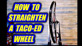 How To Fix Or Straighten A Tacod Bicycle Wheel [upl. by Lashonda275]