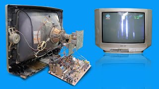 Restoration old TV and Repair old SONY Television Success [upl. by Dewees]