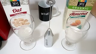 Oat Milk vs Almond Milk part 2 Frothing Test [upl. by Coleen888]