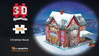 Eurographics Christmas House 3D Puzzle  Instructions [upl. by Aracahs]