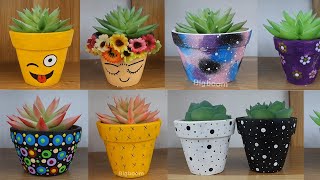 7 Small flower pot decoration ideas  Home decorating ideas handmade [upl. by Horatius]