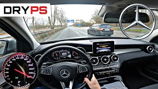 MercedesBenz C200 W205  TOP SPEED DRIVE ON GERMAN AUTOBAHN  POV [upl. by Branca]