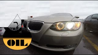 BMW 3 series 20062012  How to Check the Oil Level [upl. by Ahsiner]