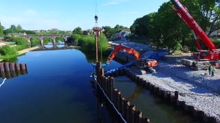 Sheet pile installation at Kilkenny CAS [upl. by Michaeu]