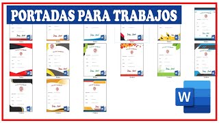 Guía Rápida Descargar las Mejores Portadas para Tus Trabajos en Word [upl. by Llenaj]