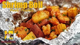 Shrimp Boil  Seafood Boil  Foil Packets [upl. by Qulllon]