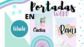 Portadas en Word 💜 Fernanda [upl. by Adnerak972]