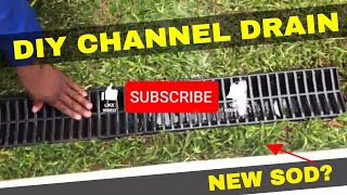 DIY DRAINAGE SYSTEM l How to Install  Waterform System  New Sod  Better Landscape Drainage [upl. by Rhyner367]