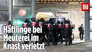 Gefängnismeuterei Polizei stürmt Knast in Thüringen  JVA Untermaßfeld [upl. by Annayoj29]