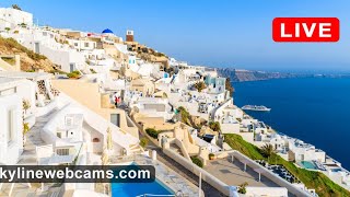 🔴 Recorded live footage webcam from Santorini  Greece [upl. by Ris]